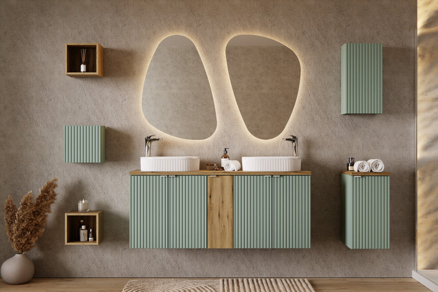 Baggy woven chenille pouf