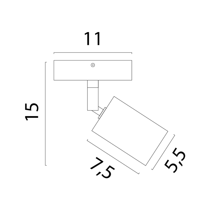 Bounce 1 izzós fém csillár fekete foglalattal