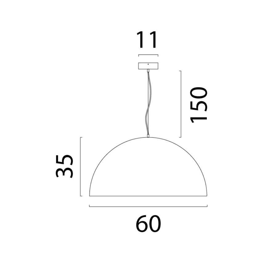 Larino 1-bulb oil-filled metal pendant lamp