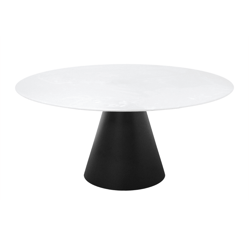 Cone marble dining table Ø150