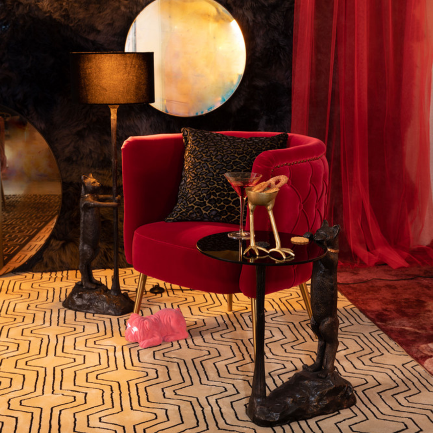 No Girlfriend No Problem üveg lerakóasztal