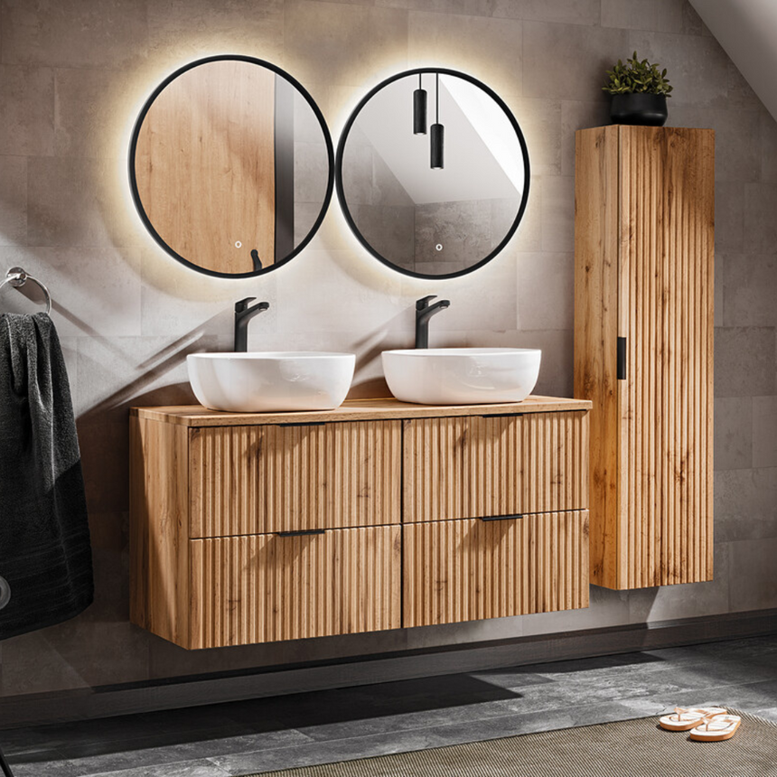 Luna fém fürdőszoba tükör