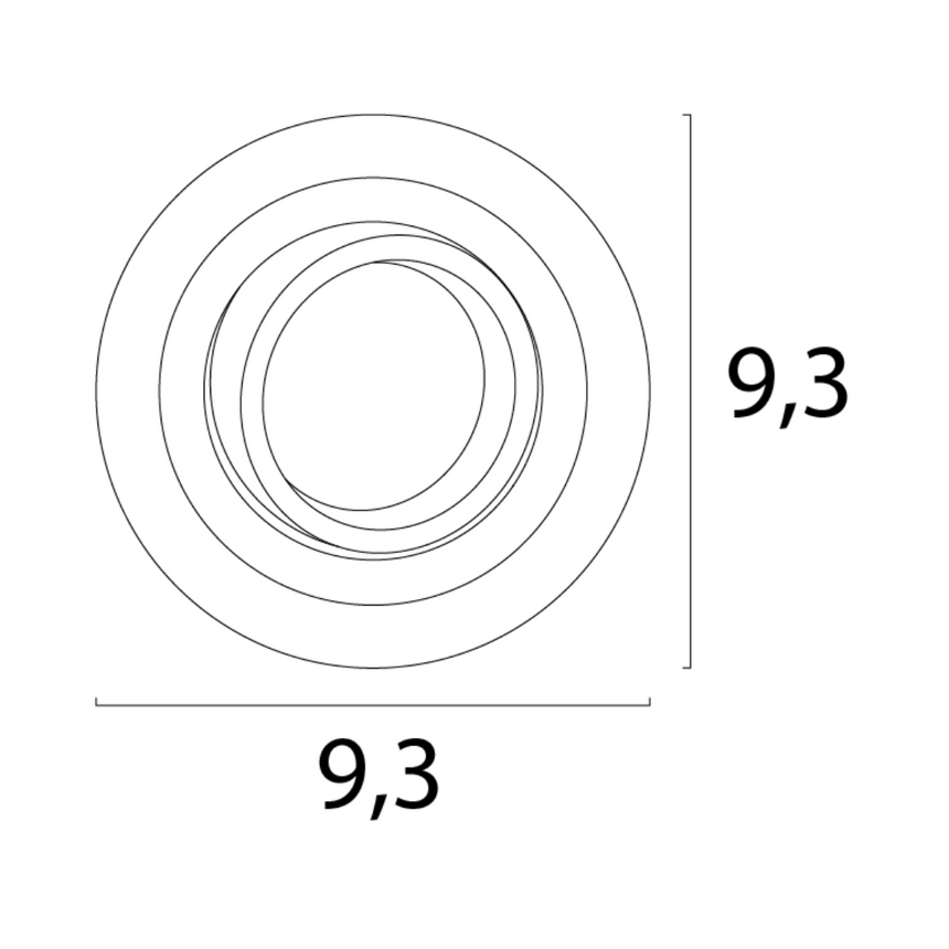 Di Moda fém mennyezeti spot lámpa fekete foglalattal