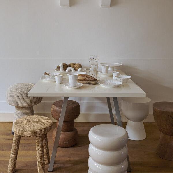 Packed porcelain deep plate set