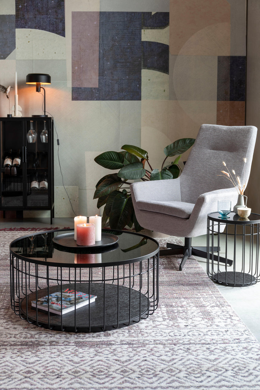 Lance metal coffee table Ø80