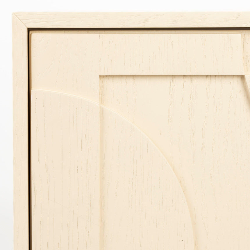 Faces wooden bedside table