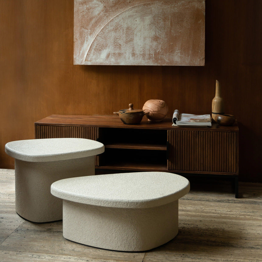 Veda wooden storage table high