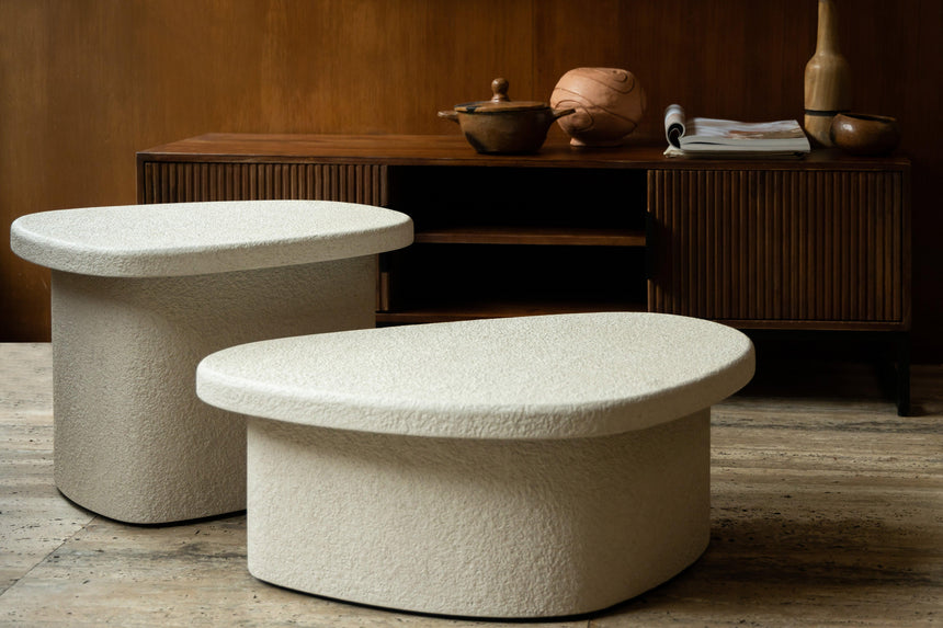Veda wooden storage table high