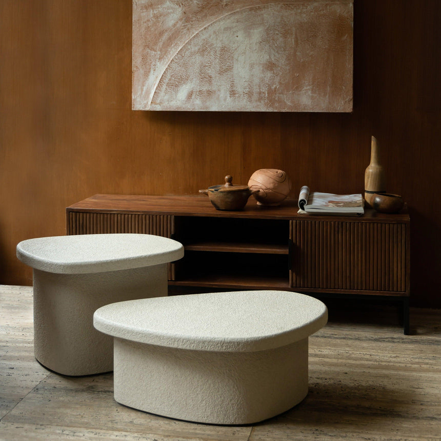Veda wooden storage table low