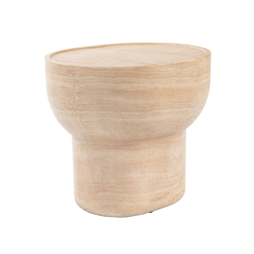 Noble concrete storage table oval