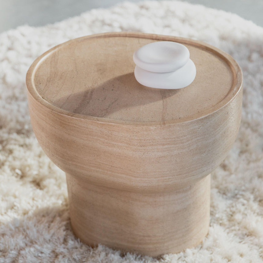 Noble concrete storage table oval