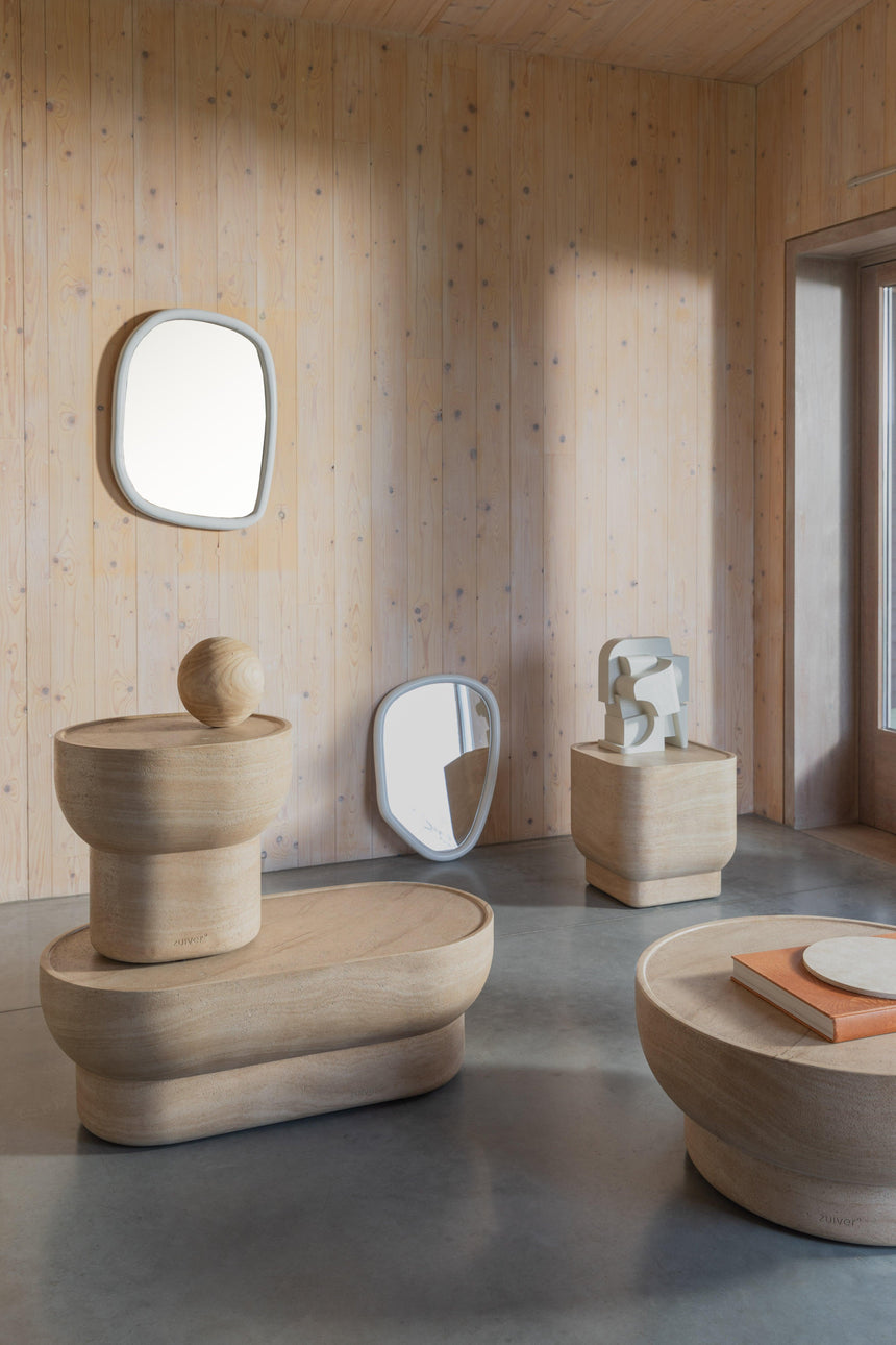 Noble concrete coffee table oval