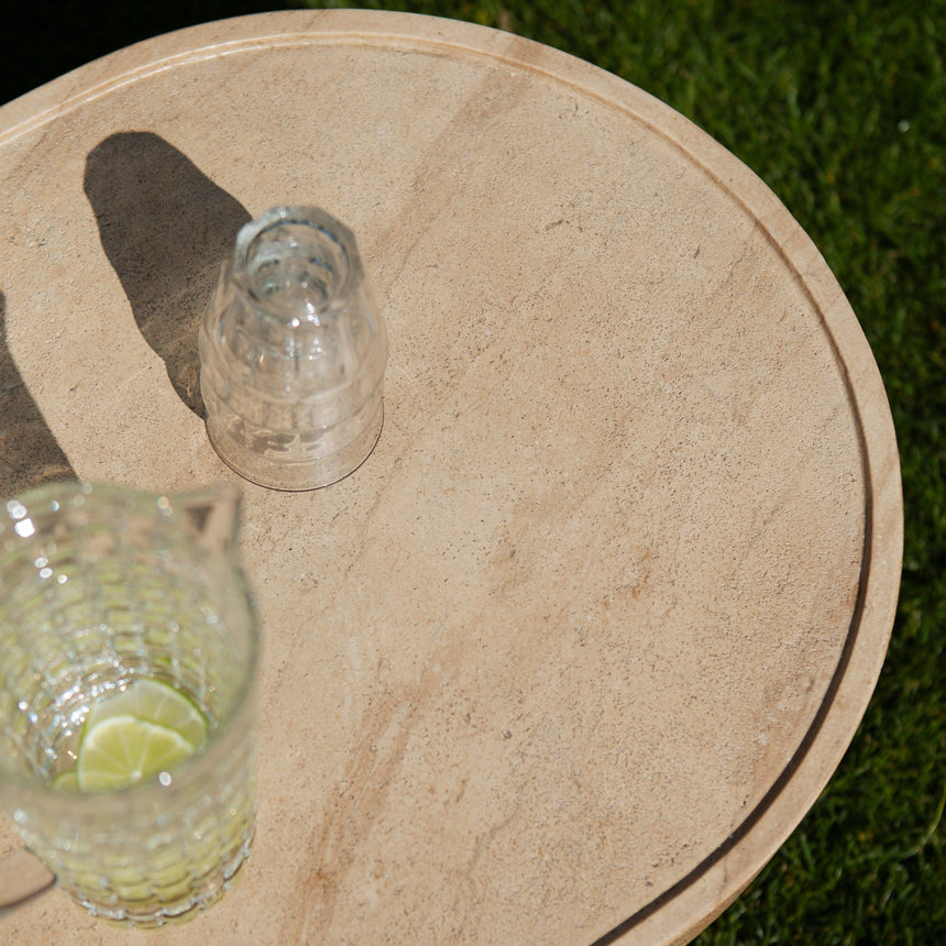 Noble concrete coffee table oval