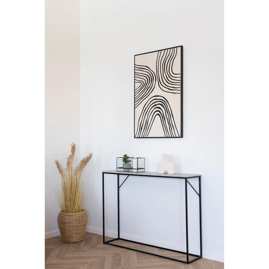 Vita Limestone Effect Console Table