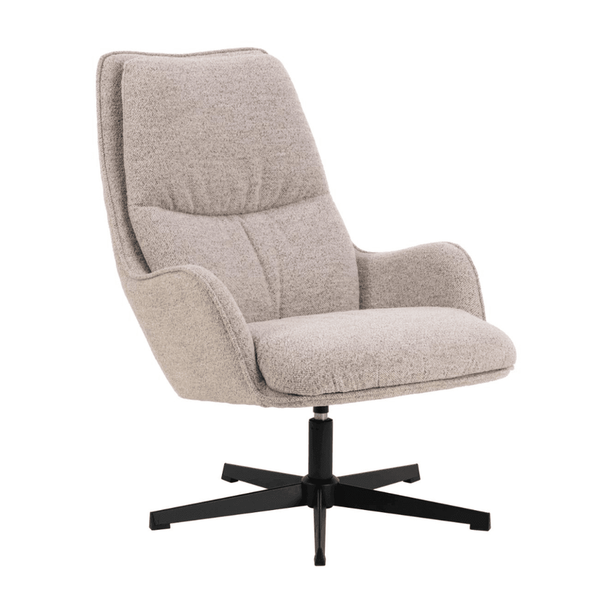 Bosley swivel bouclé armchair