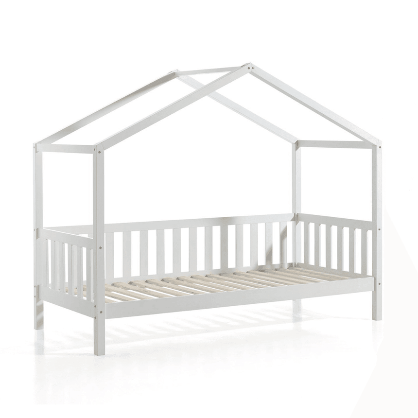 Dallas wooden house children's bed, 90x200 with fabric