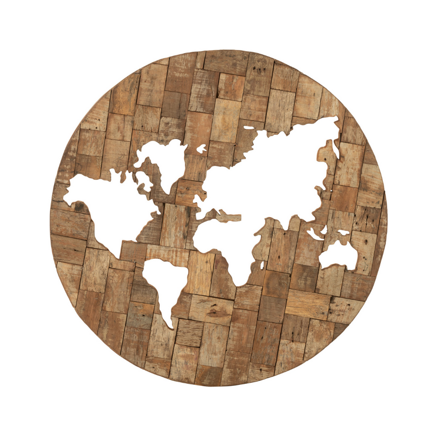 Map fa fali dekoráció