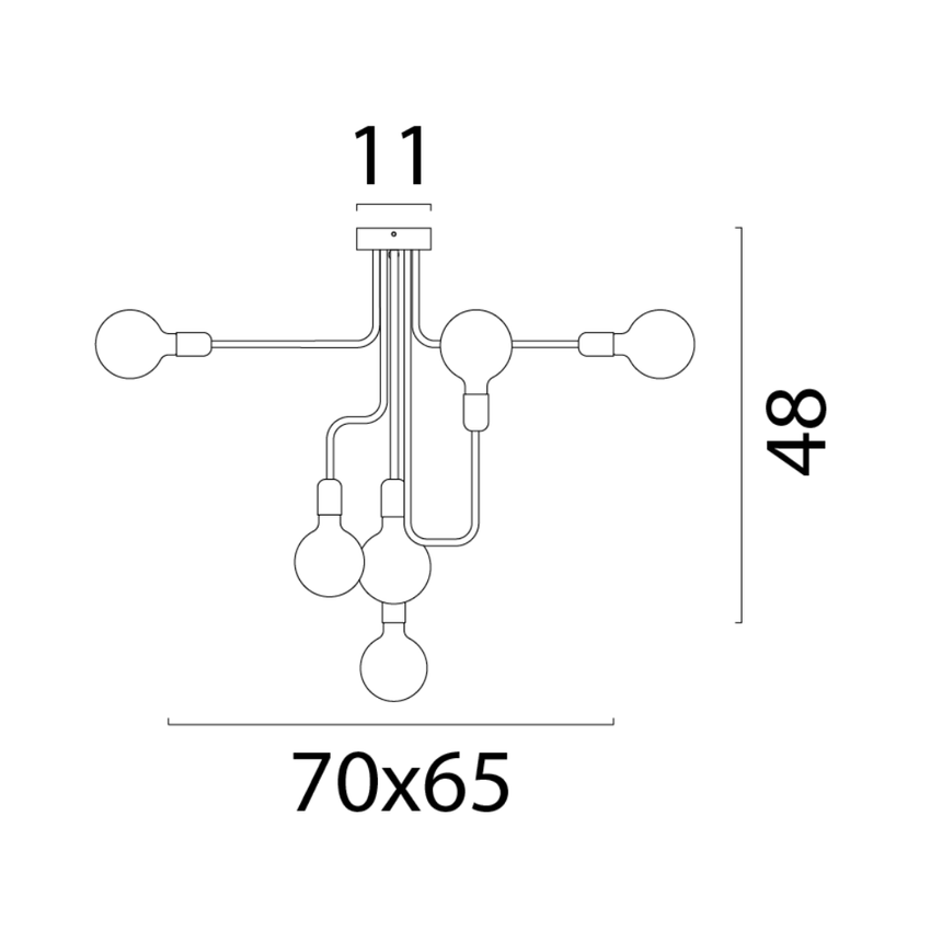 Octo fém csillár 70