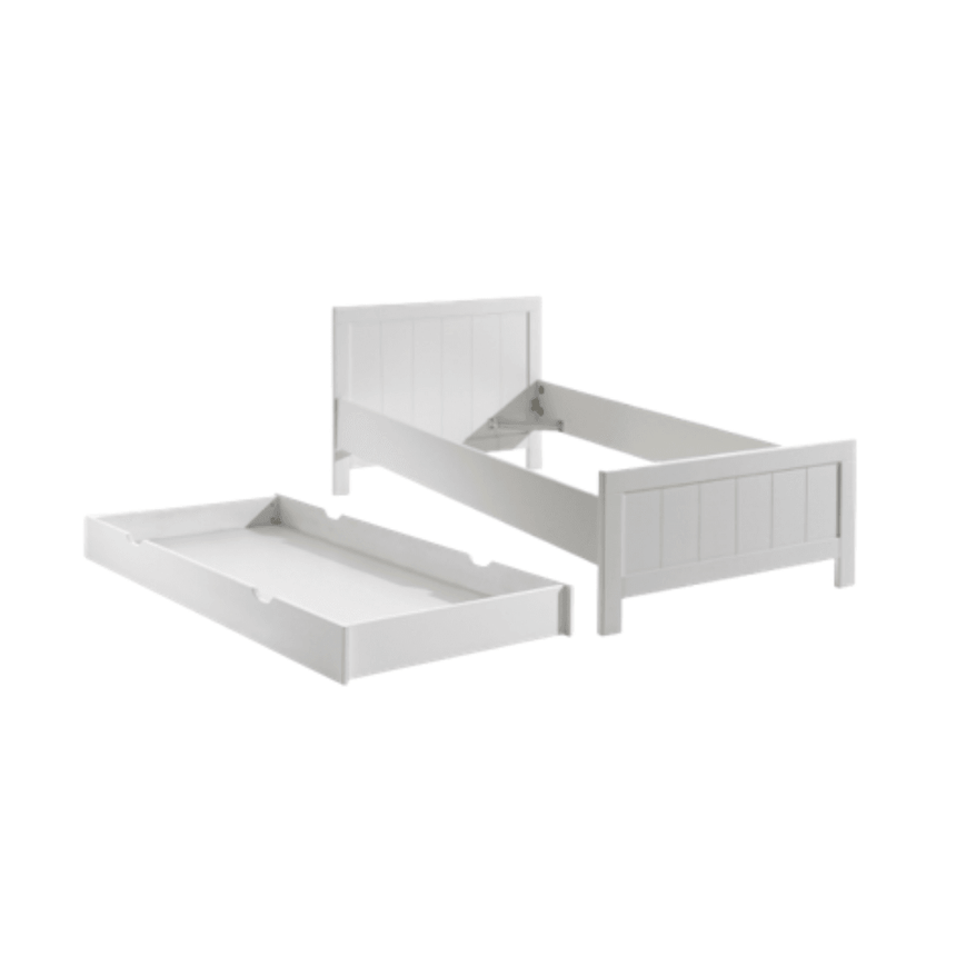 Erik wooden children's bed, 90x200 with bed linen holder