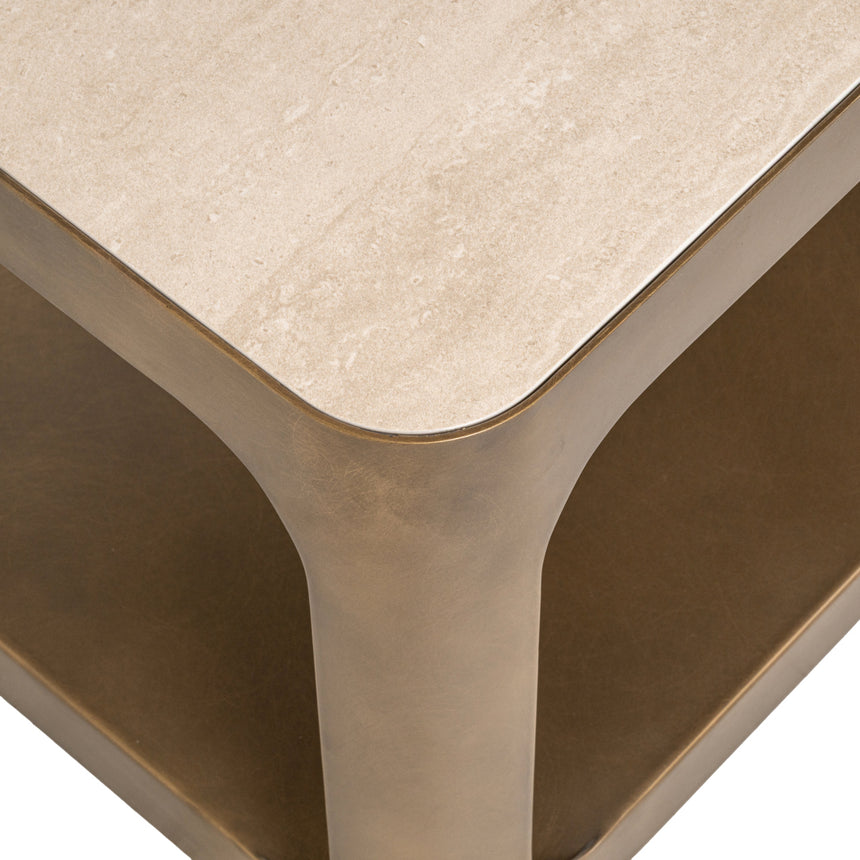 Bloomville 2-door textile leather cabinet