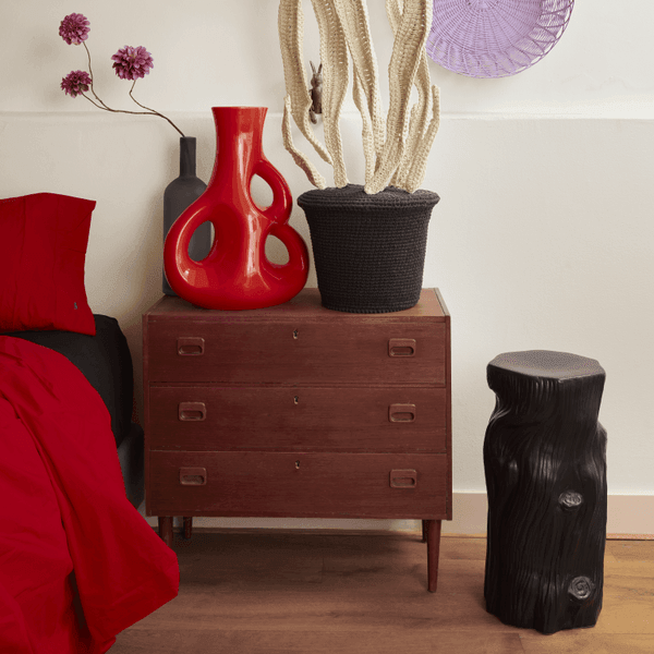 Tree Trunk Ceramic Side Table