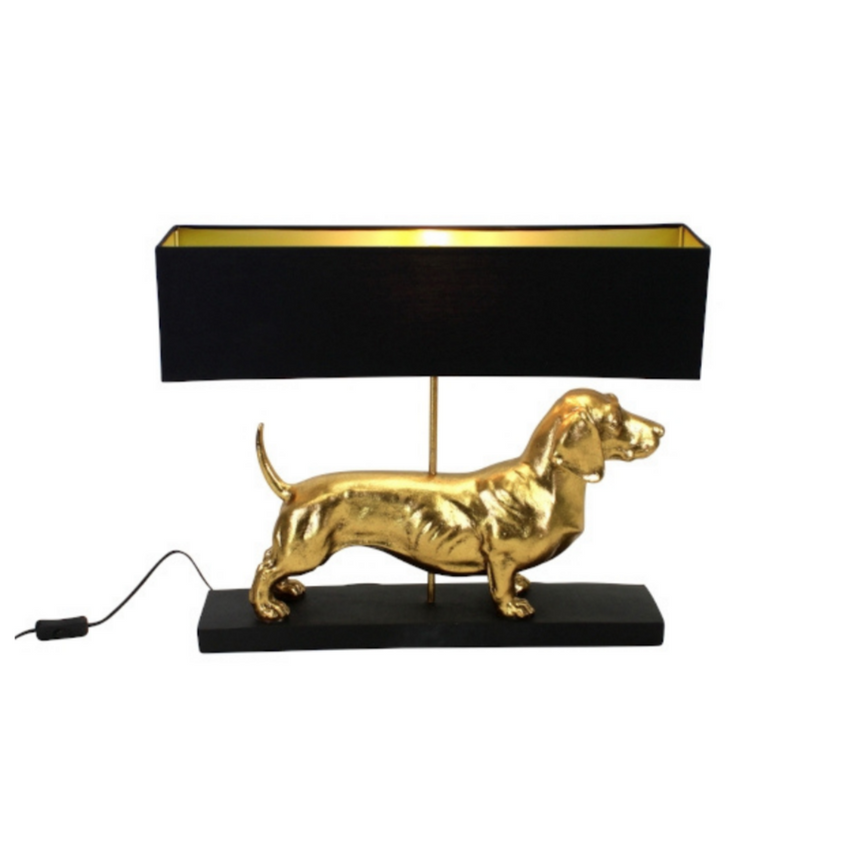 Dachshund szövet asztali lámpa