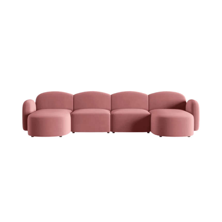 Blair U-Shaped Velvet Sofa
