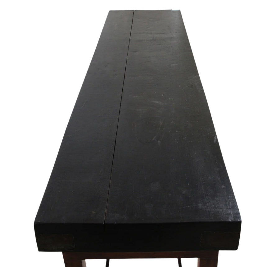 Console wooden folding console table