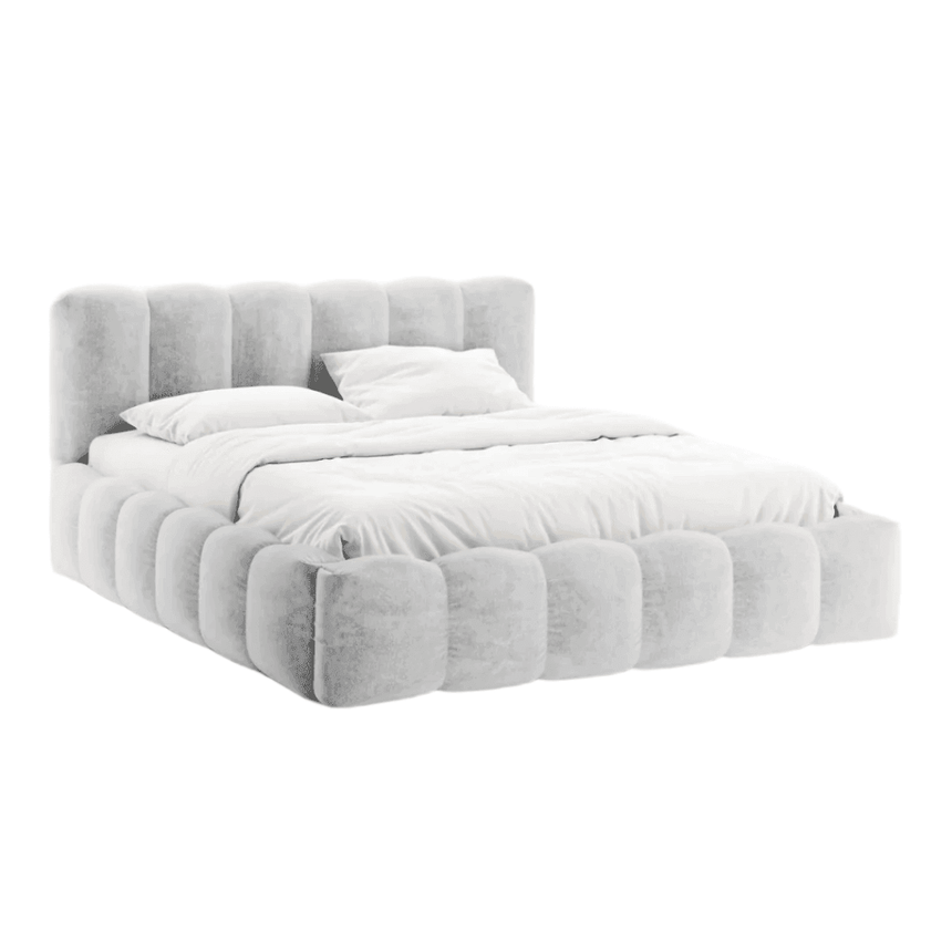 Lupine chenille bed frame 160x200