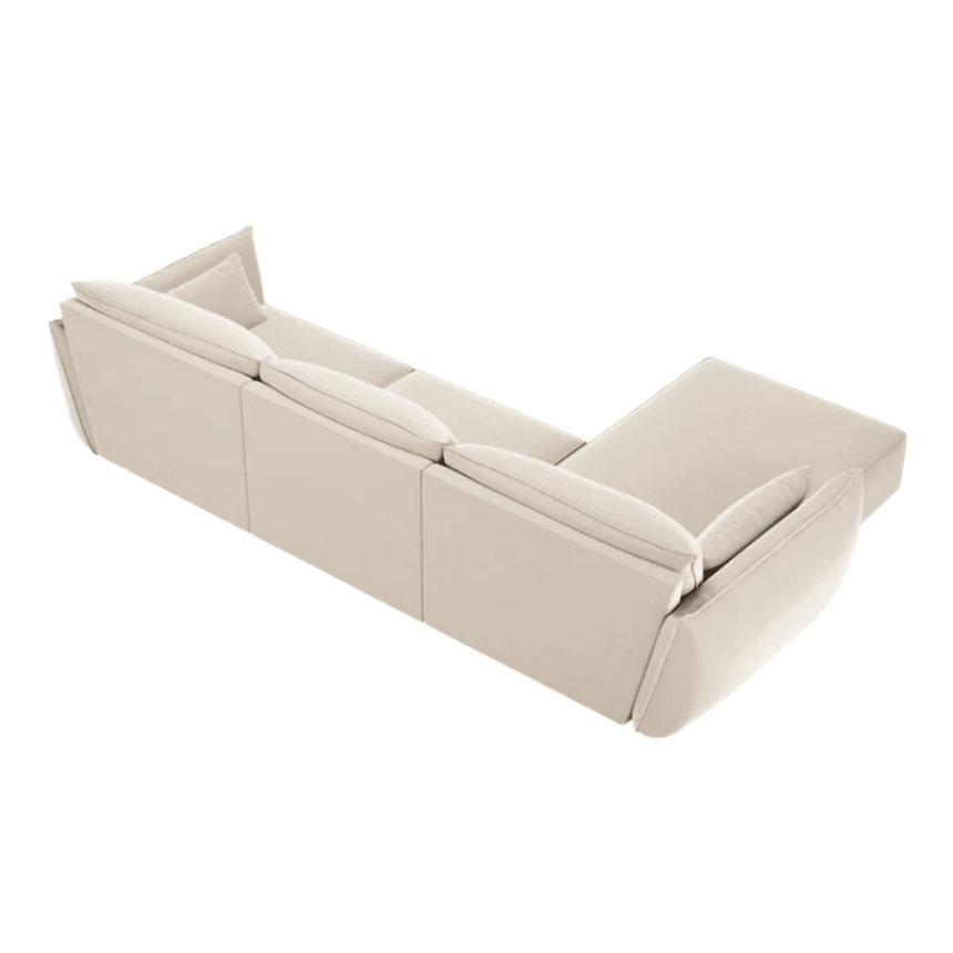 Kaelle balos bársony sarokkanapé 308x171