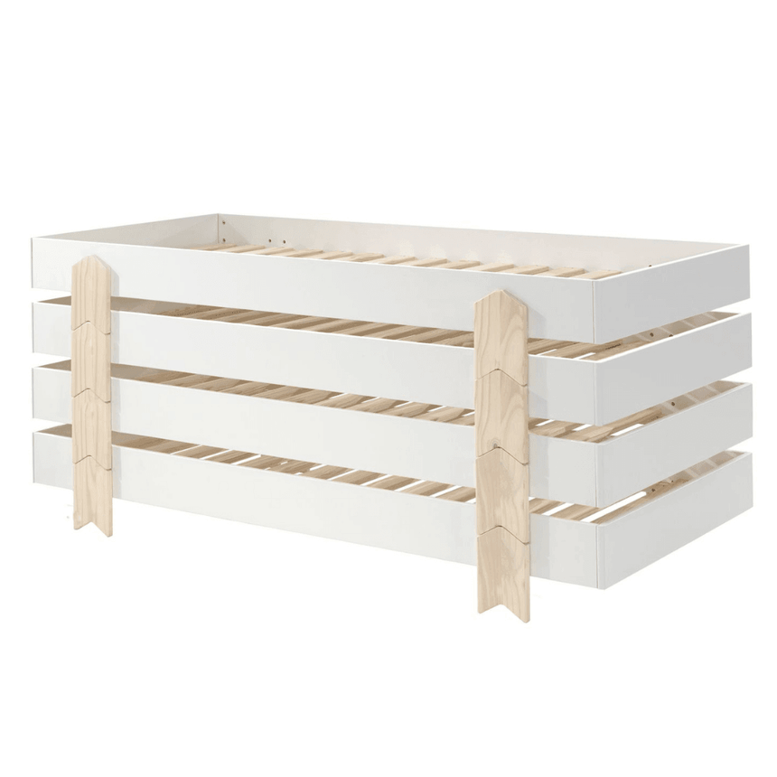 Modulo Arrow wooden children's bed, 90x200, set of 4