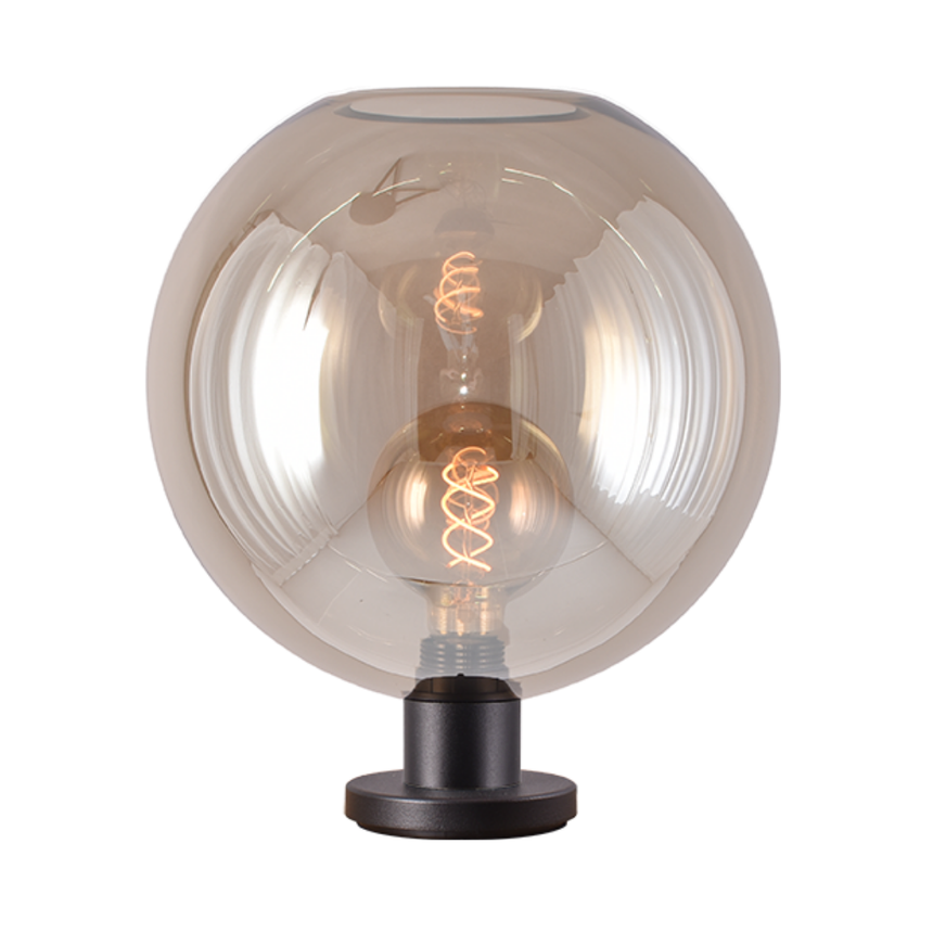 Lazise üveg asztali lámpa fekete foglalattal Ø30