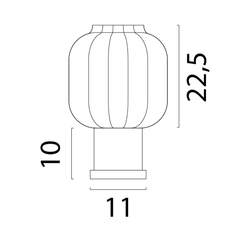 Lett Rib matt üveg asztali lámpa réz foglalattal
