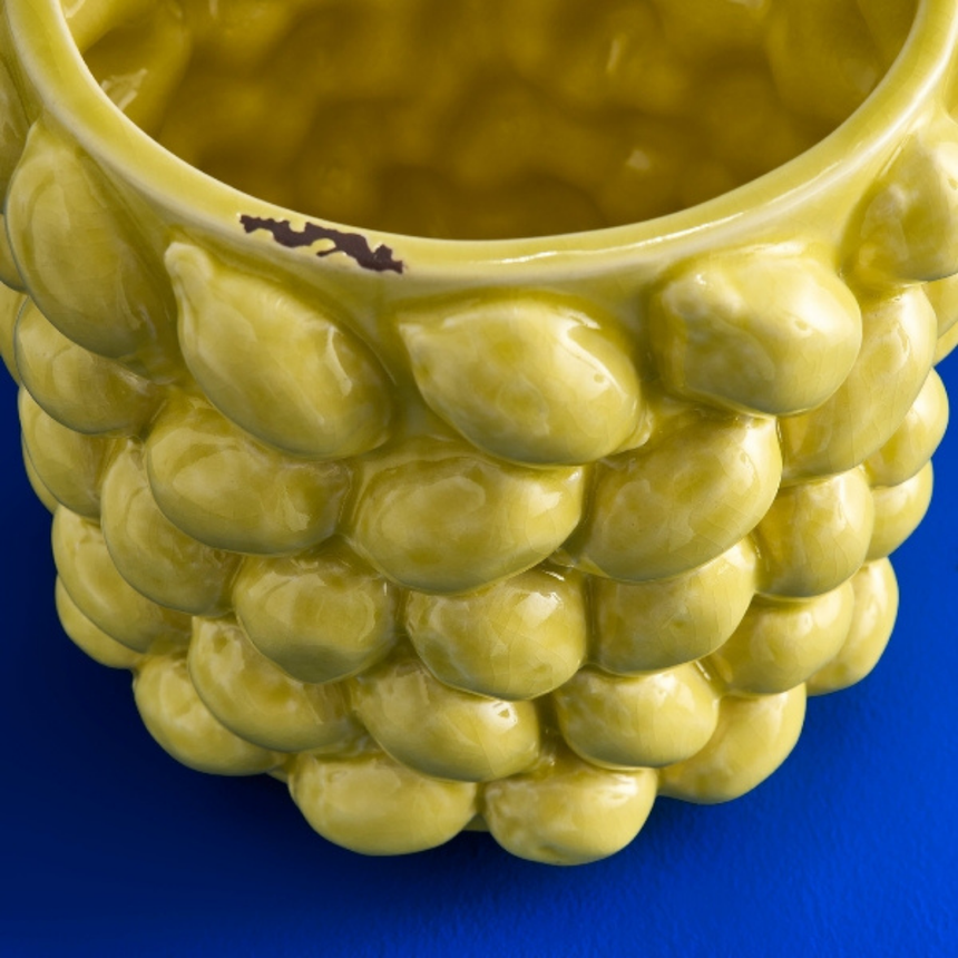 Lemon stone flower pot