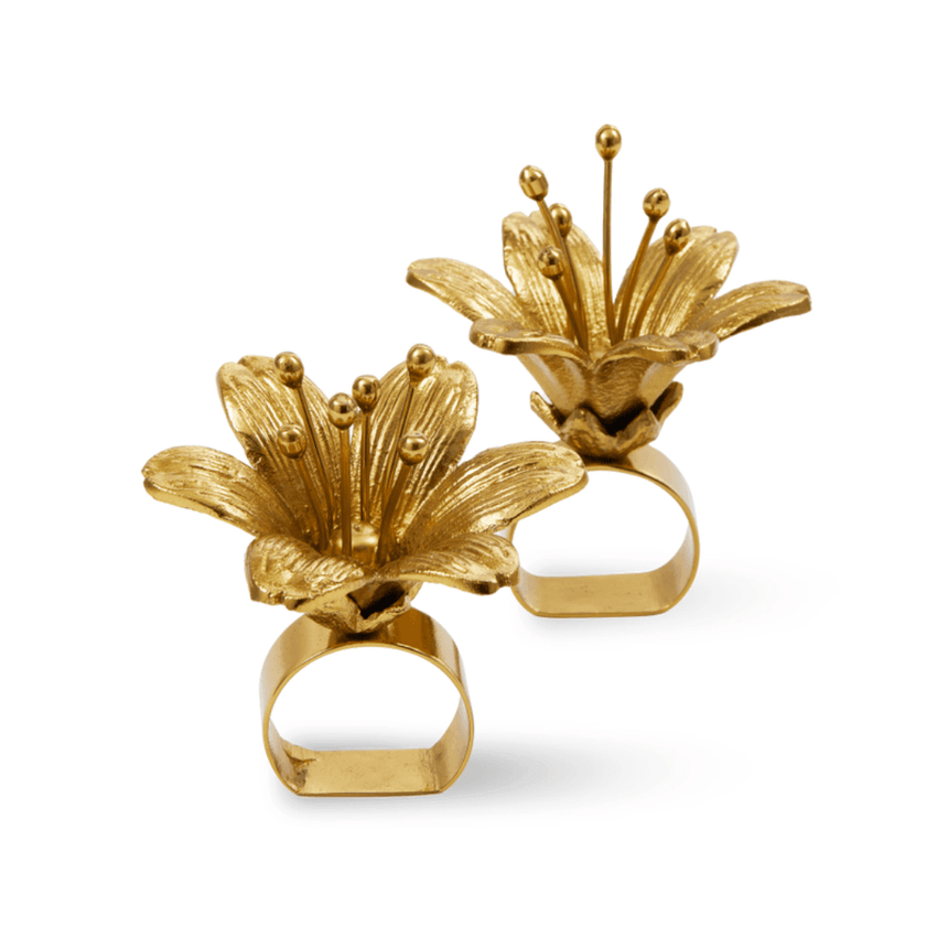 Lilly metal napkin ring set