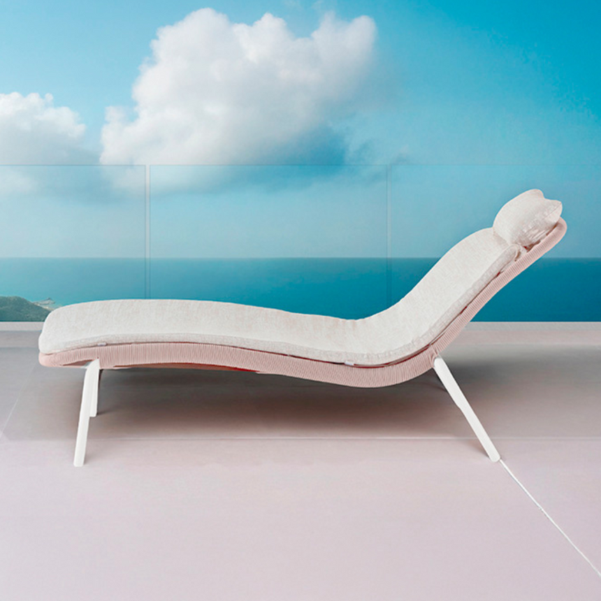 Panama fabric sun lounger