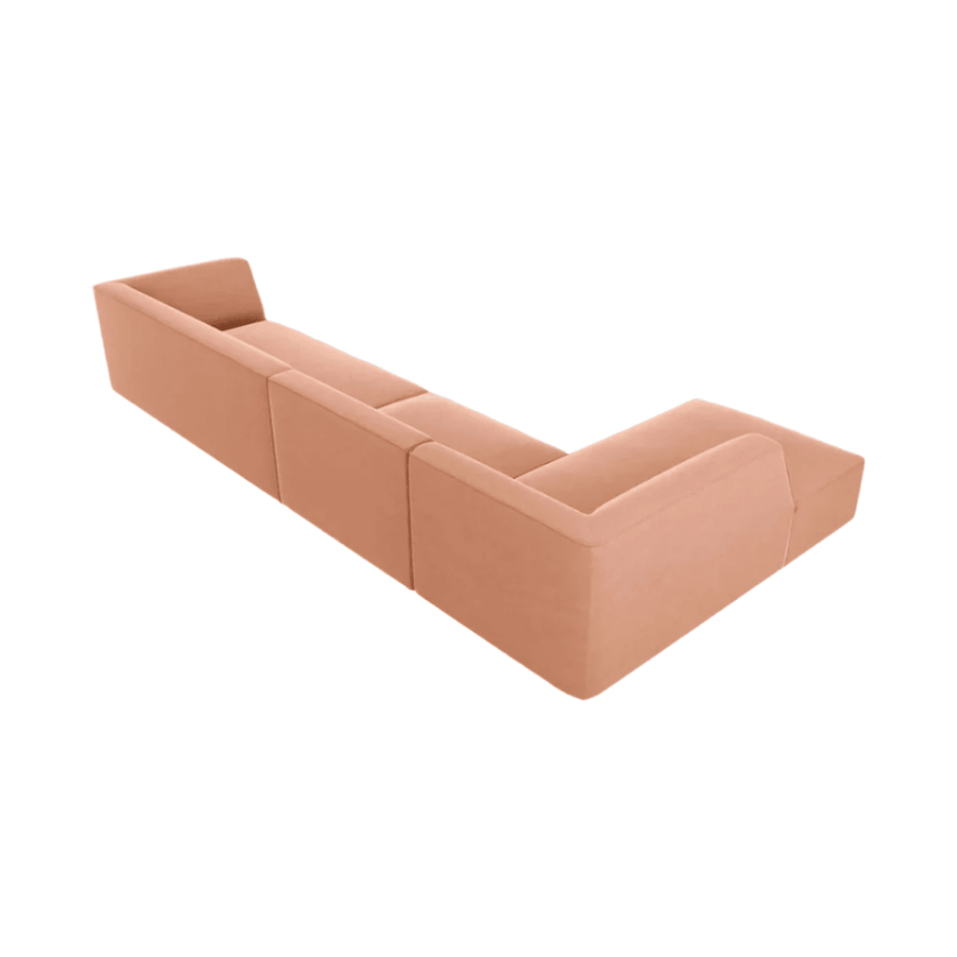 Ruby balos bársony sarokkanapé 366x180