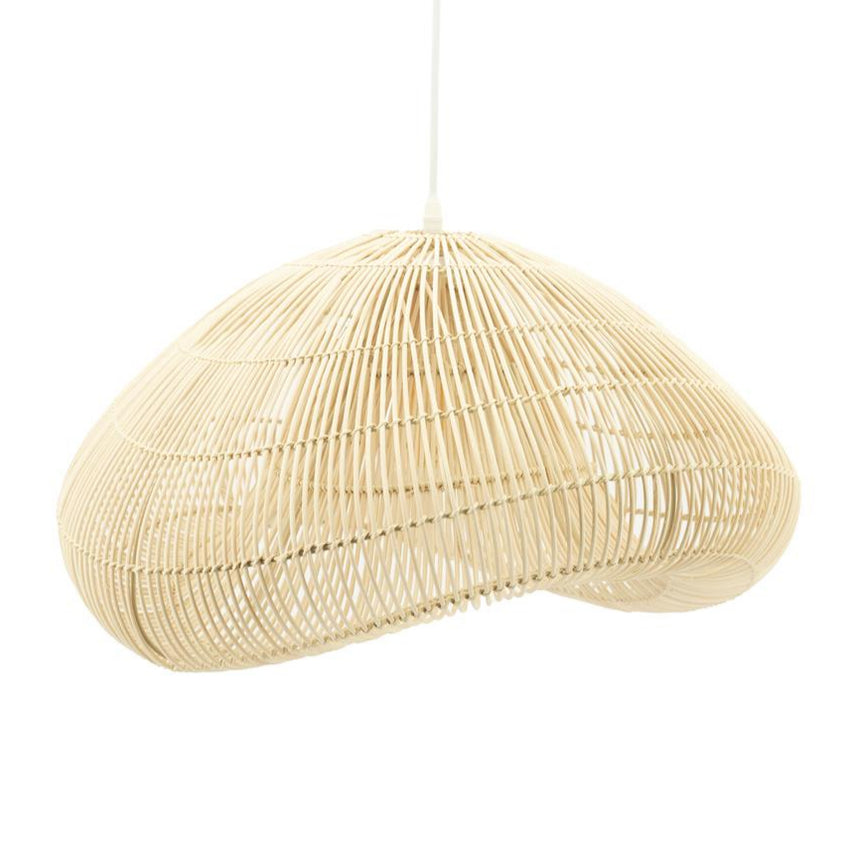 Lunar wooden pendant lamp