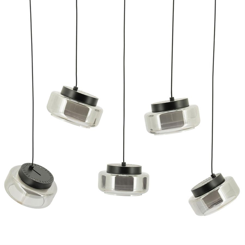 Pivot 5 glass pendant lamp