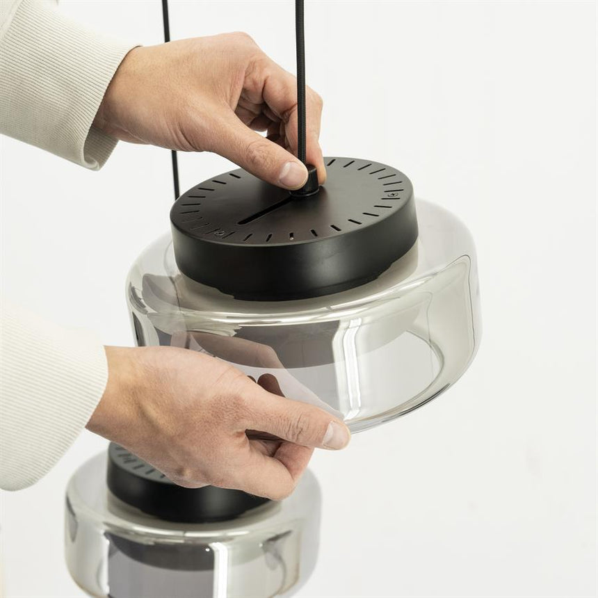 Pivot 5 glass pendant lamp