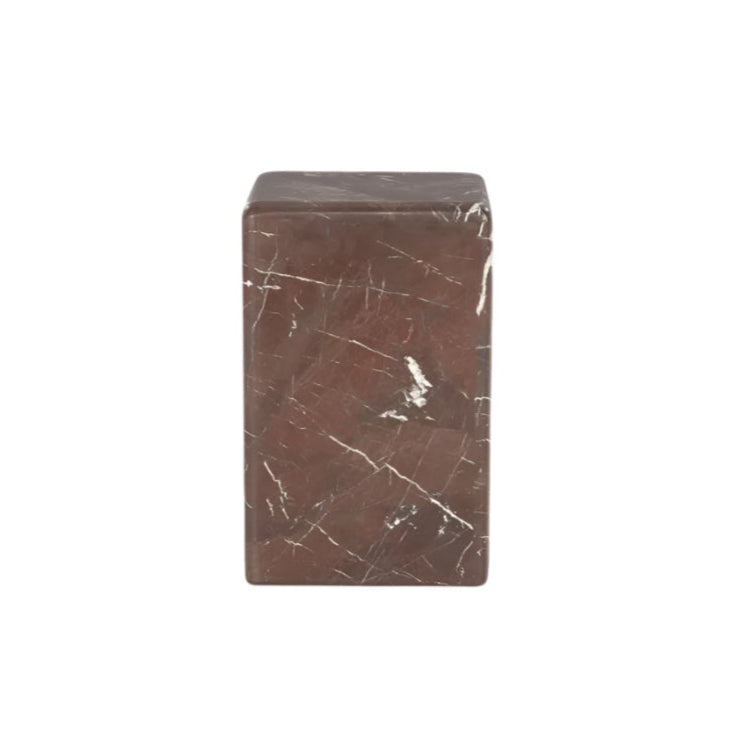 Rosso marble side table