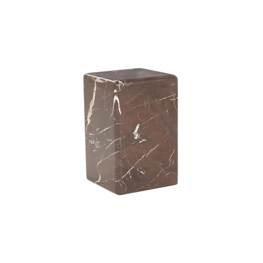 Rosso marble side table