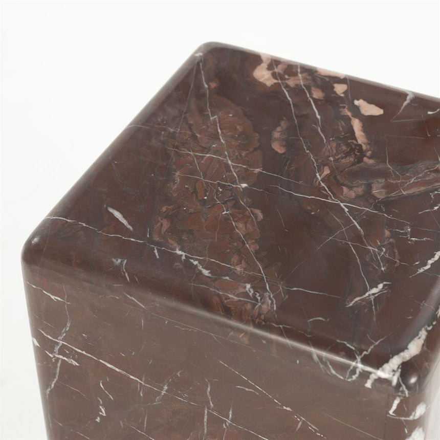 Rosso marble side table