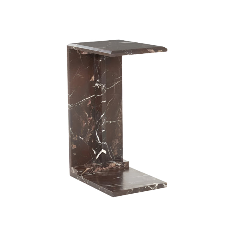 Rosso marble side table
