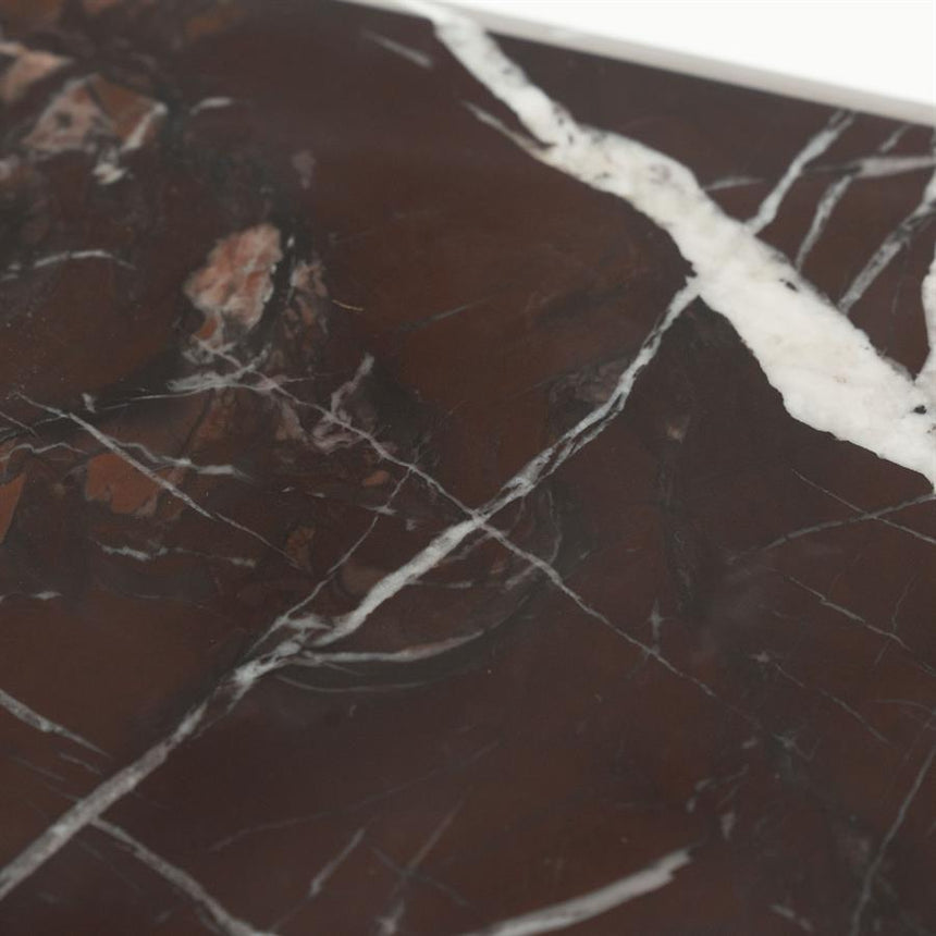 Rosso marble side table