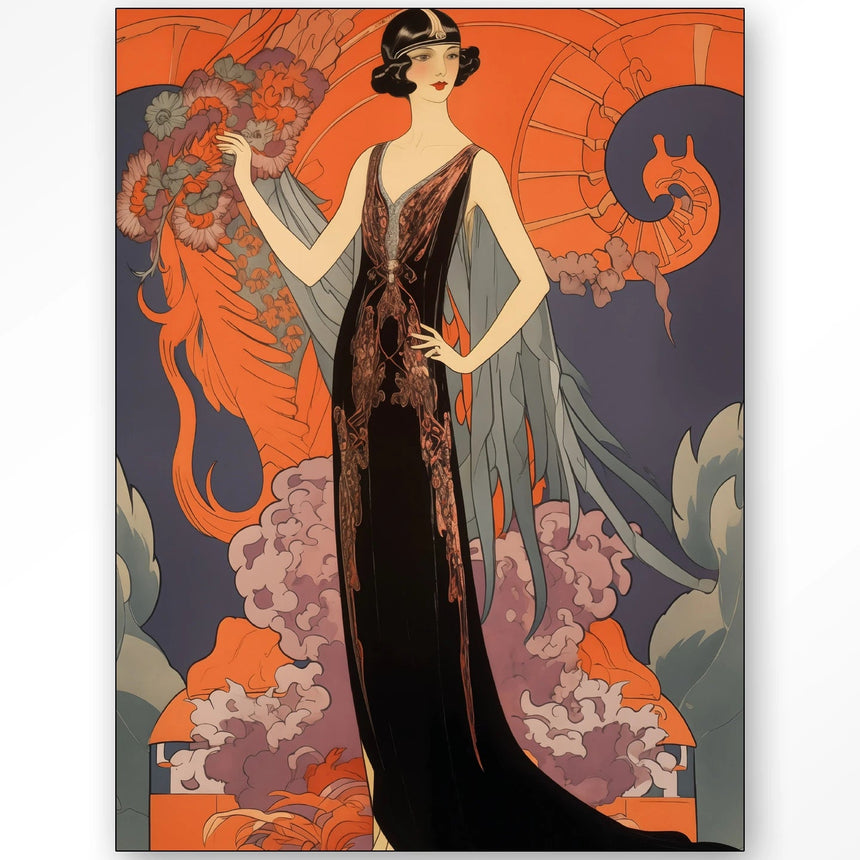 Gatsby Lady dizájn vászonkép