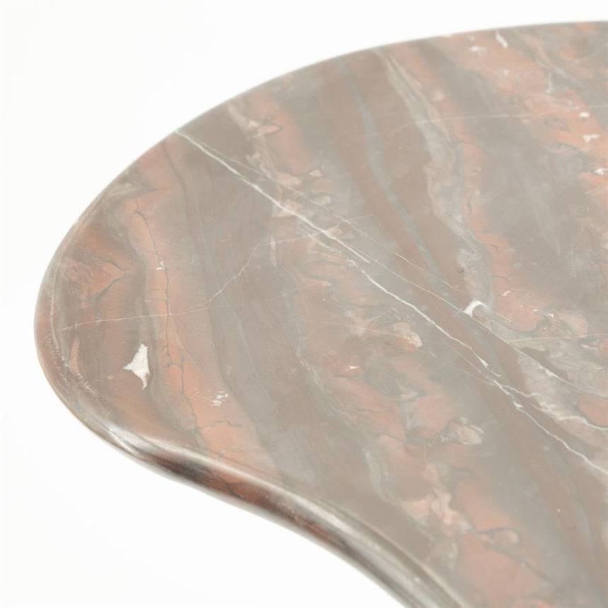 Rosso marble side table