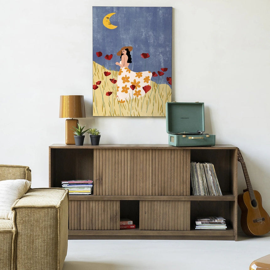 Girl In a Poppyfield dizájn vászonkép