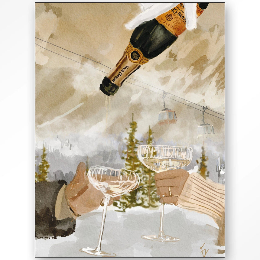 Winter Champagne dizájn vászonkép