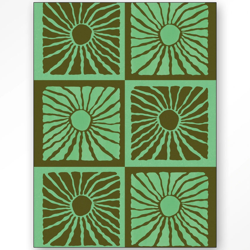 Suns In Green dizájn vászonkép